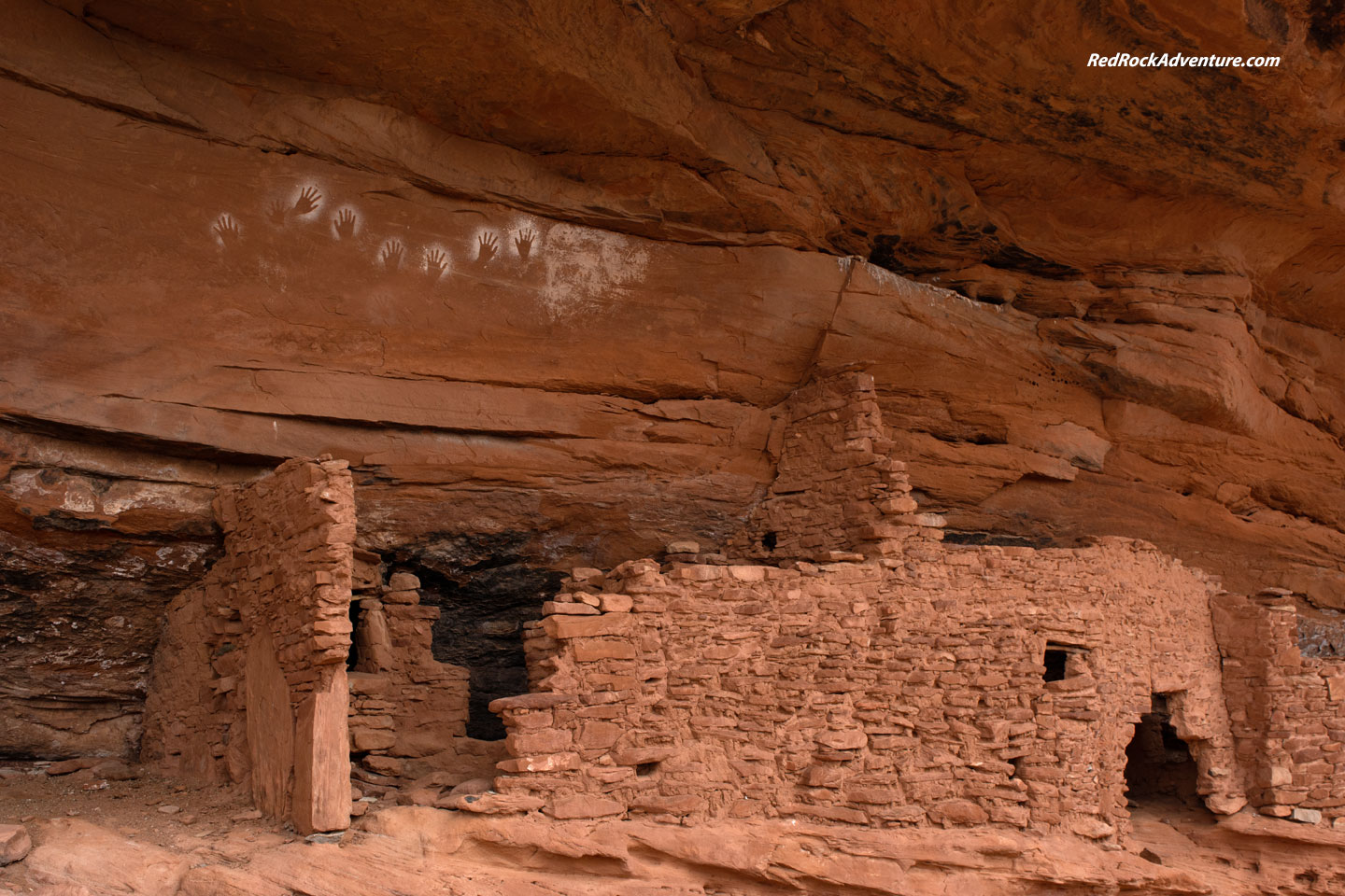hand prints above ruin