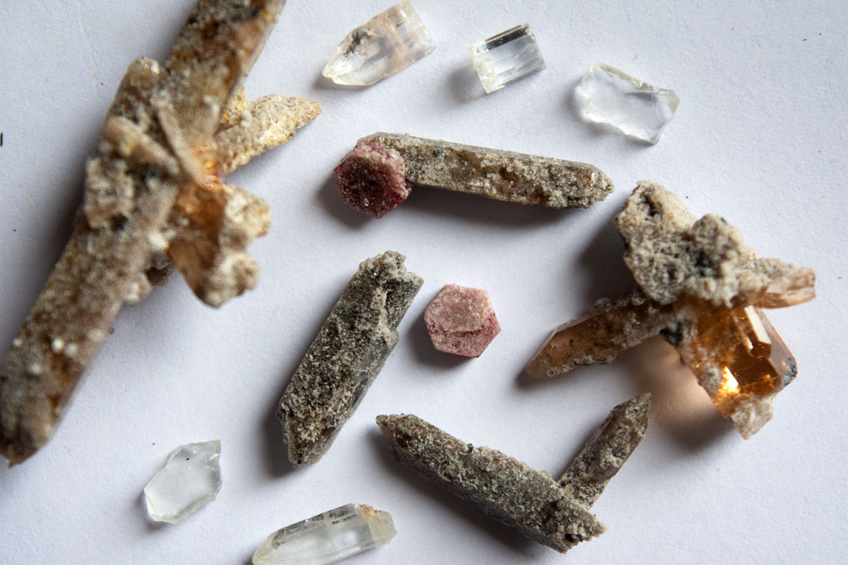 topaz beryl crystals